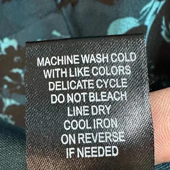 Torrid aqua & black Floral Cut out sleeve lined, dress feminine fit & flare - Picture 8 of 12